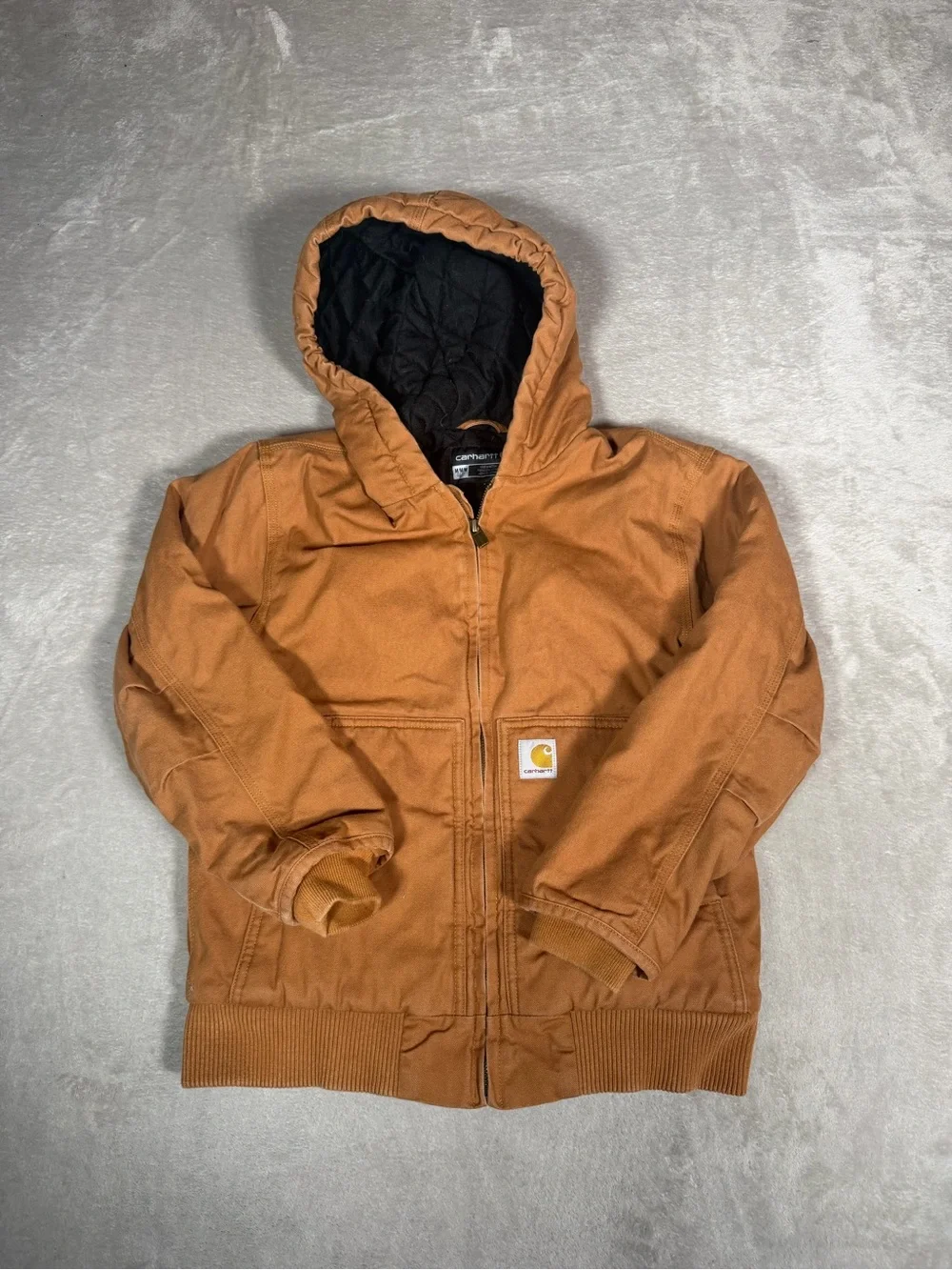 Carhartt Brown Hooded Jacket with Black Lining